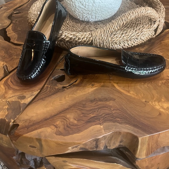 Black Patent Leather Loafers - Picture 1 of 2